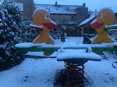 sneeuw in de tuin