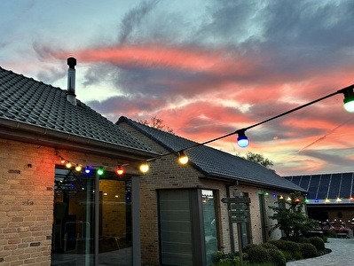 zonsondergang boven Poelkapelle